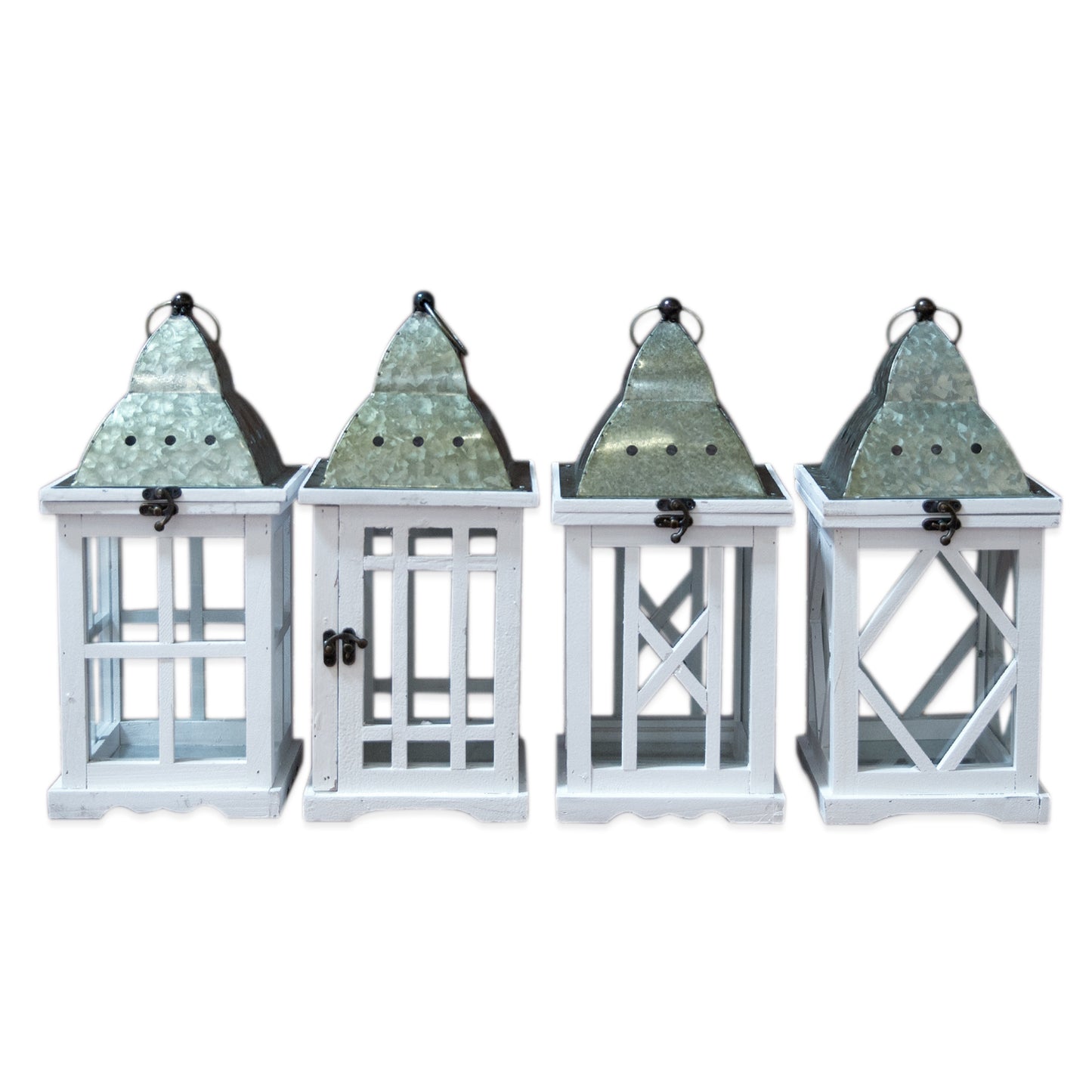 Jeska Wood and Metal Lanterns (Set of 8)