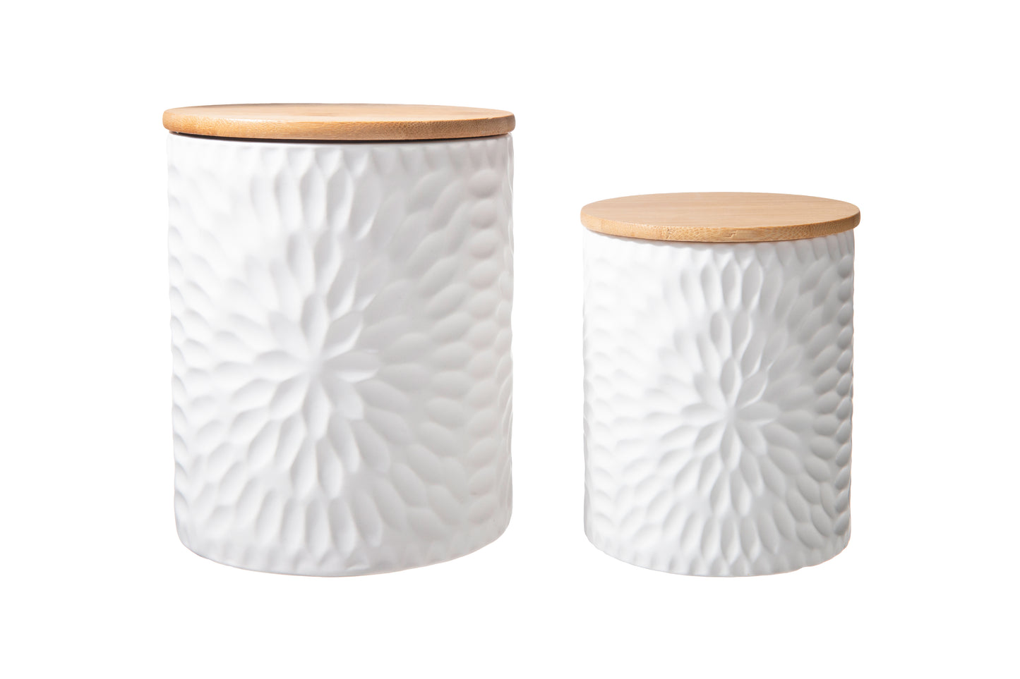 Ceramic Round Canister Matte Finish
