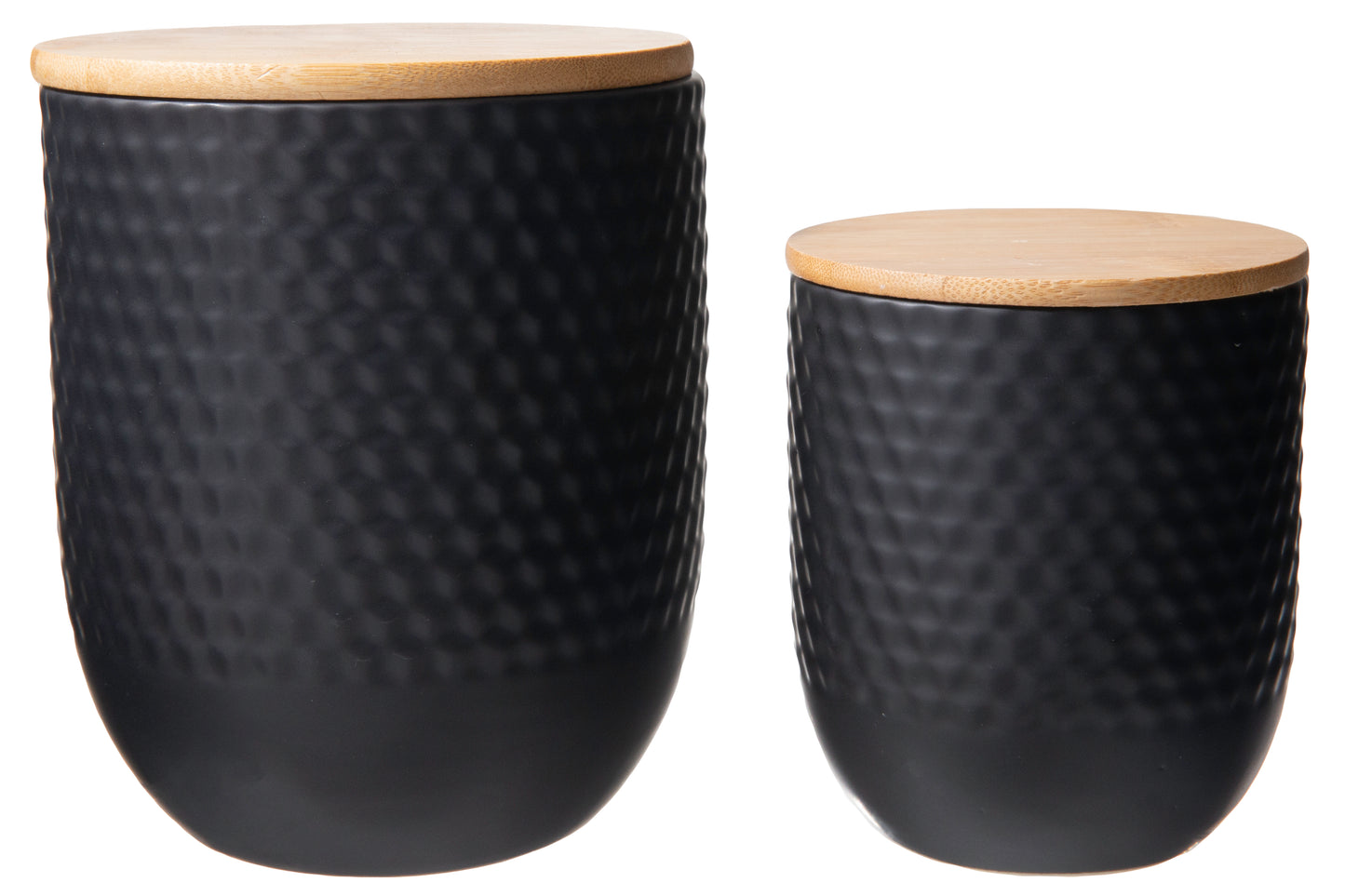Ceramic Round Canister Matte Finish-6.25"H