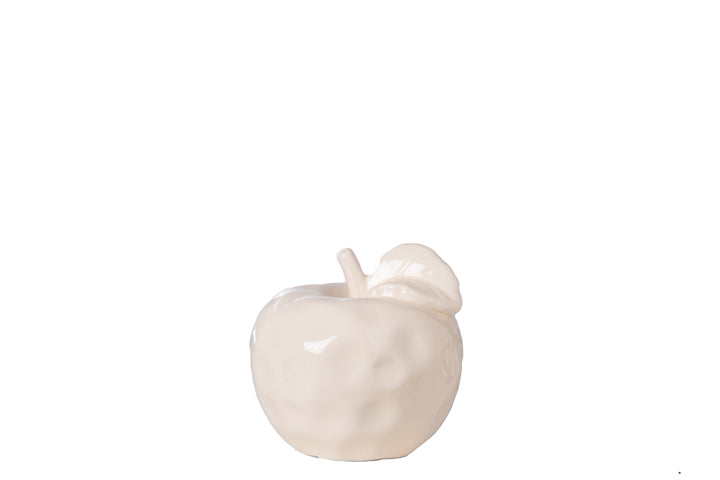 Lorette Leaf-Topped Ceramic Apple