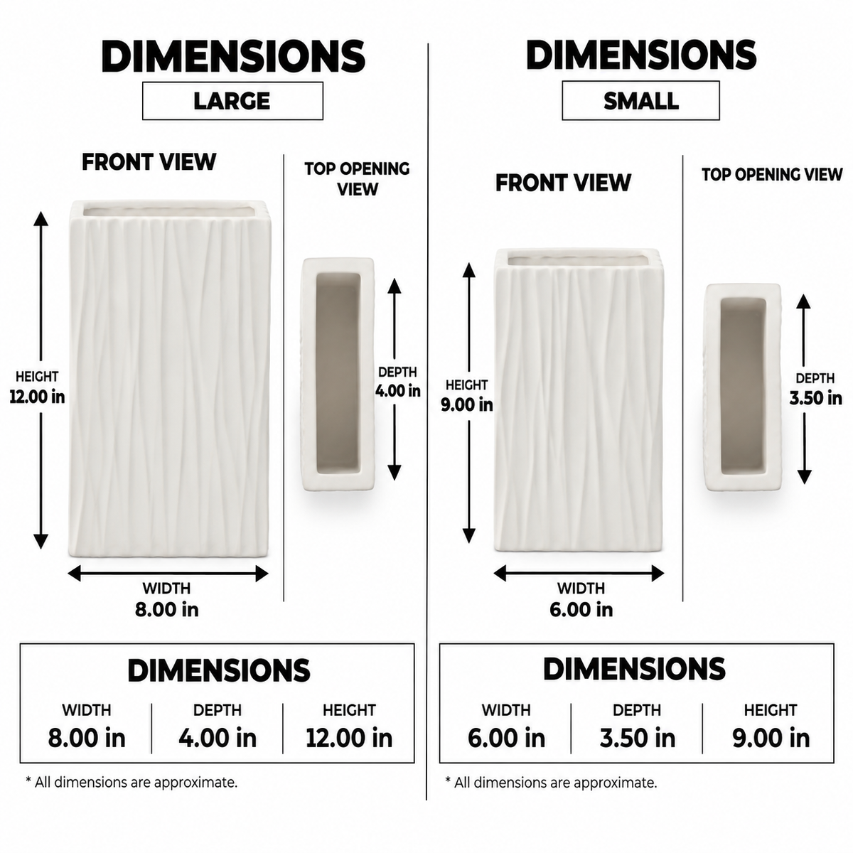 Quarin Modern Rectangular Ceramic Vase