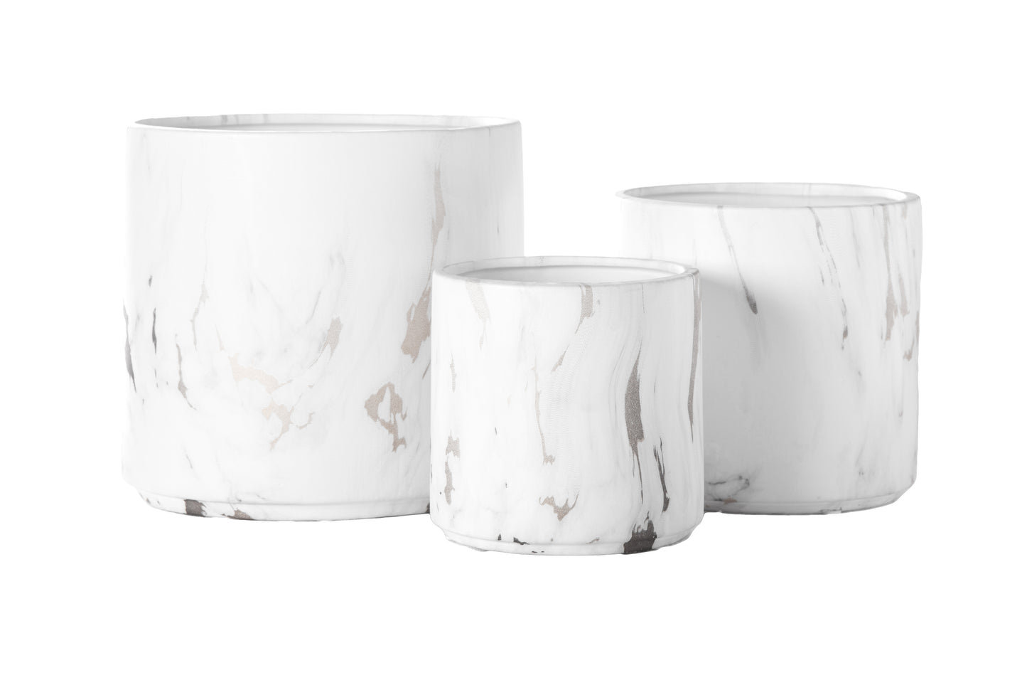 Ceramic Round Pot Matte Finish White