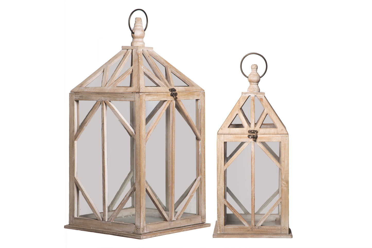 Lucerna Diamond Wood Lantern Set