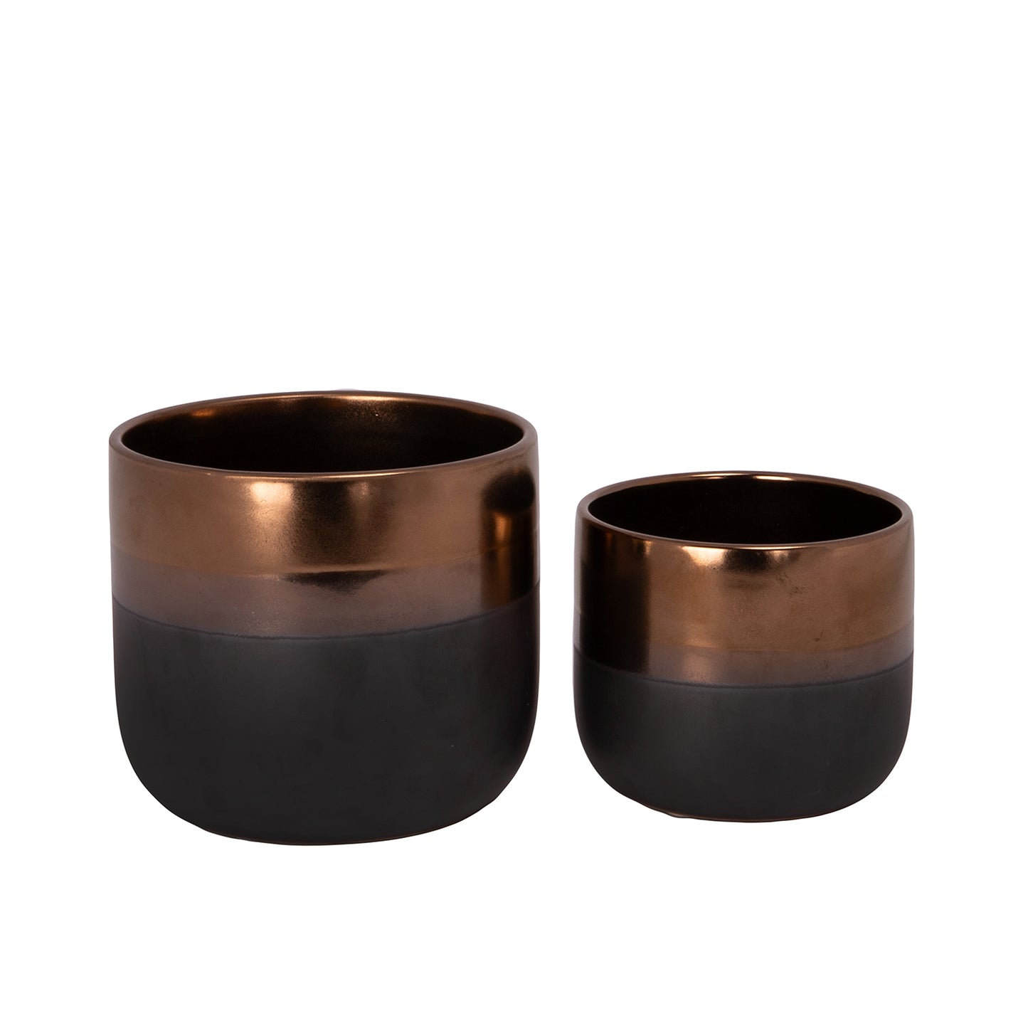 Giordana Ceramic Round Banded Pot – Set of 2