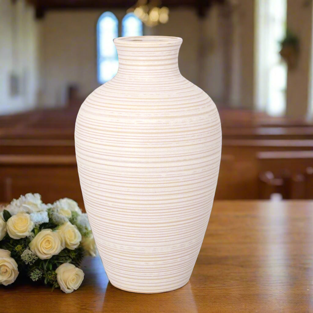 Noelle Cream Ceramic Vase