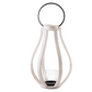 Malen Bellied Wood Lantern With Ring Handle