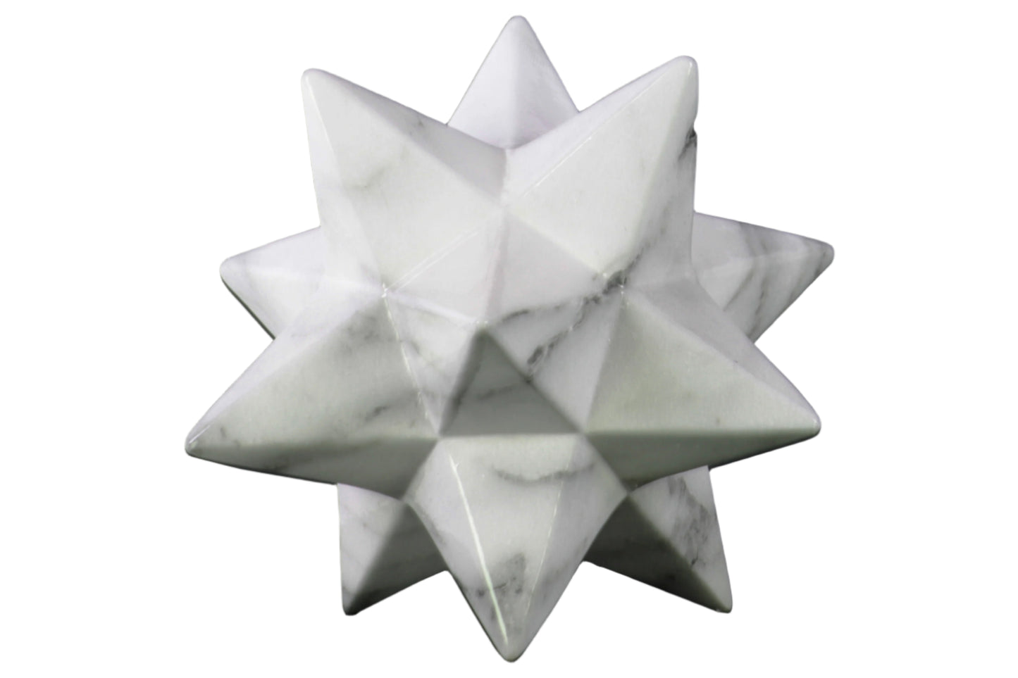 Ceramic Sculpture Gloss Finish White 6.5"H