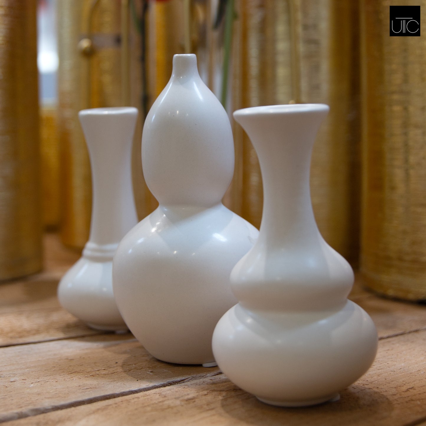 Naelle Ceramic Trumpet Vase Set (Set of 3)