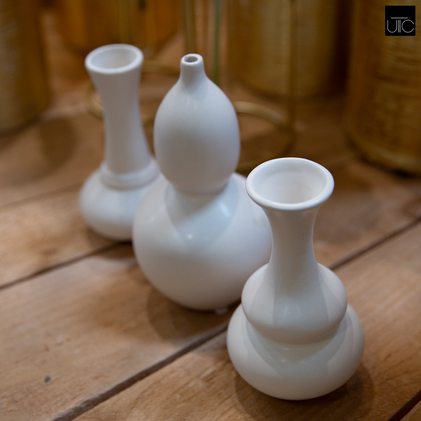 Naelle Ceramic Trumpet Vase Set (Set of 3)