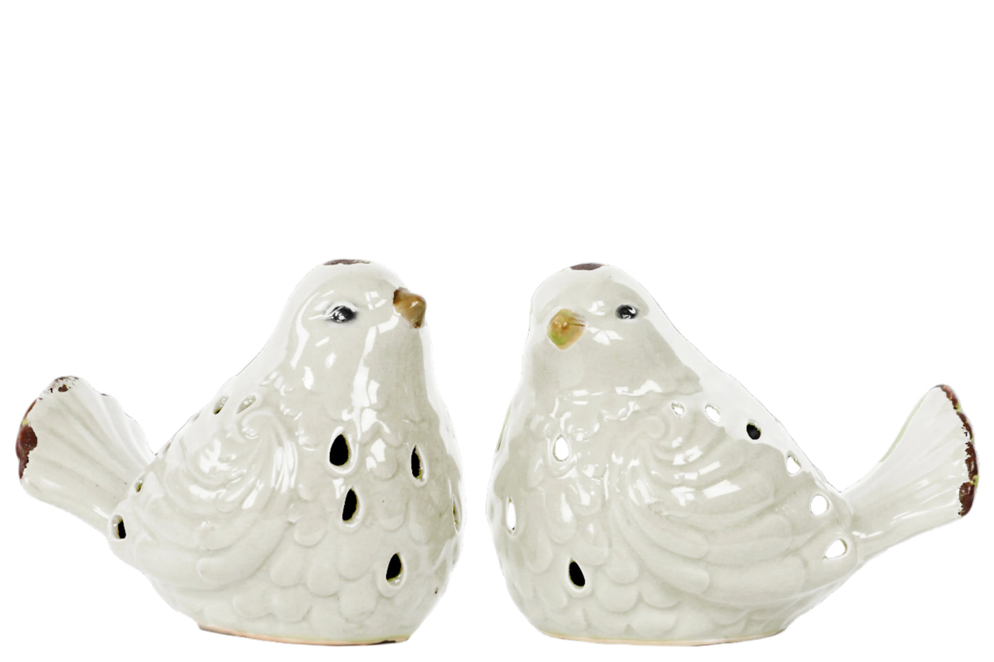 Nolia Cutout Porcelain Bird Figurines (Set of 2)