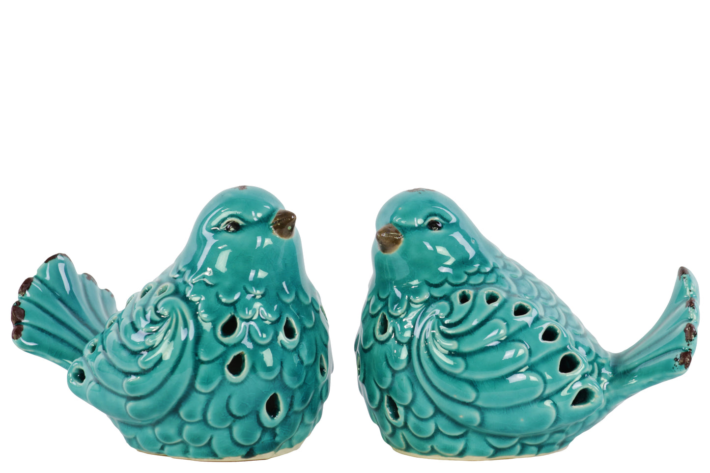 Nolia Cutout Porcelain Bird Figurines (Set of 2)