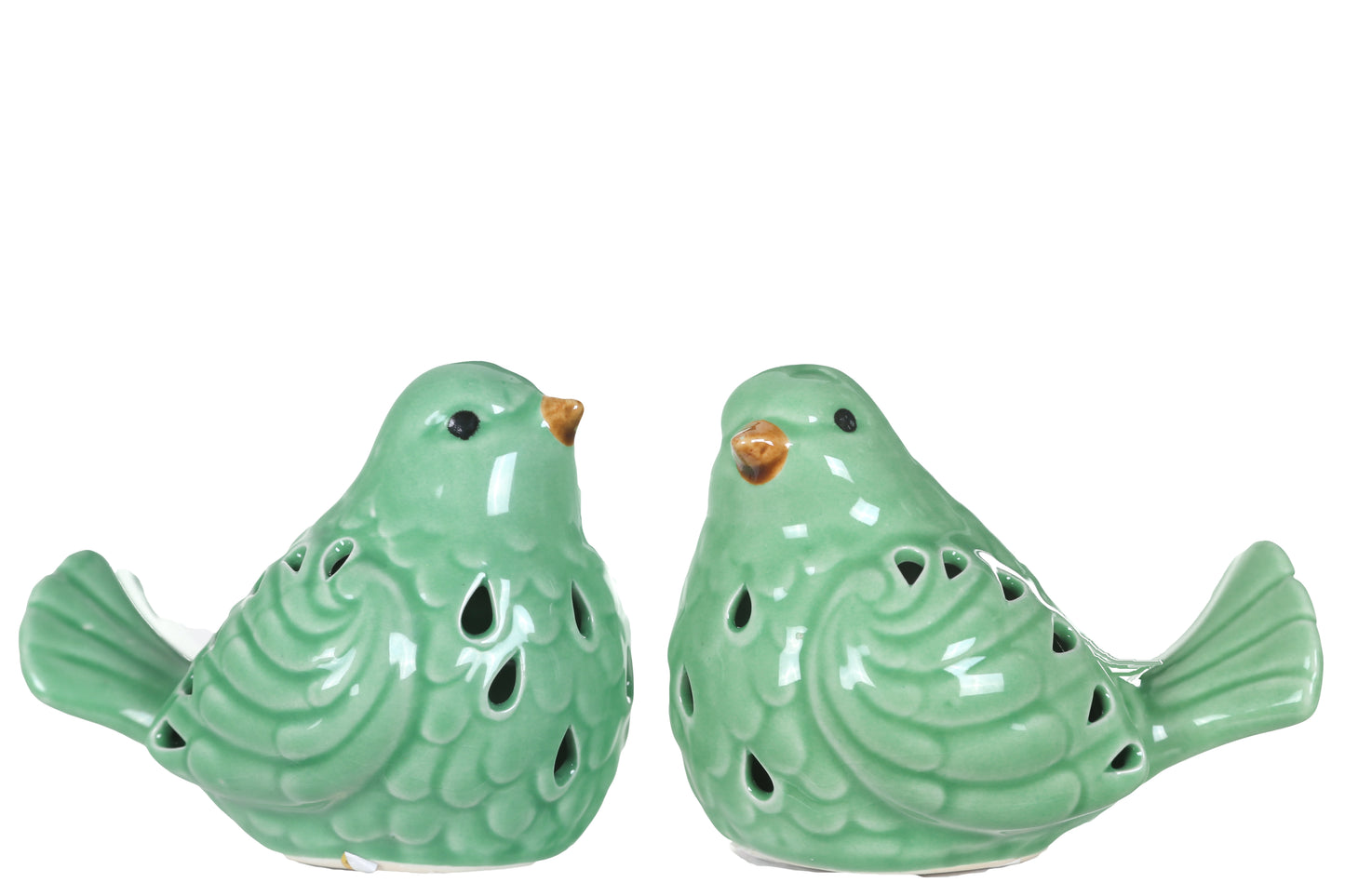 Nolia Cutout Porcelain Bird Figurines (Set of 2)