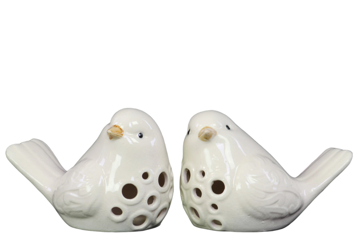 Tevara Cutout Porcelain Bird Figurines (Set of 2)