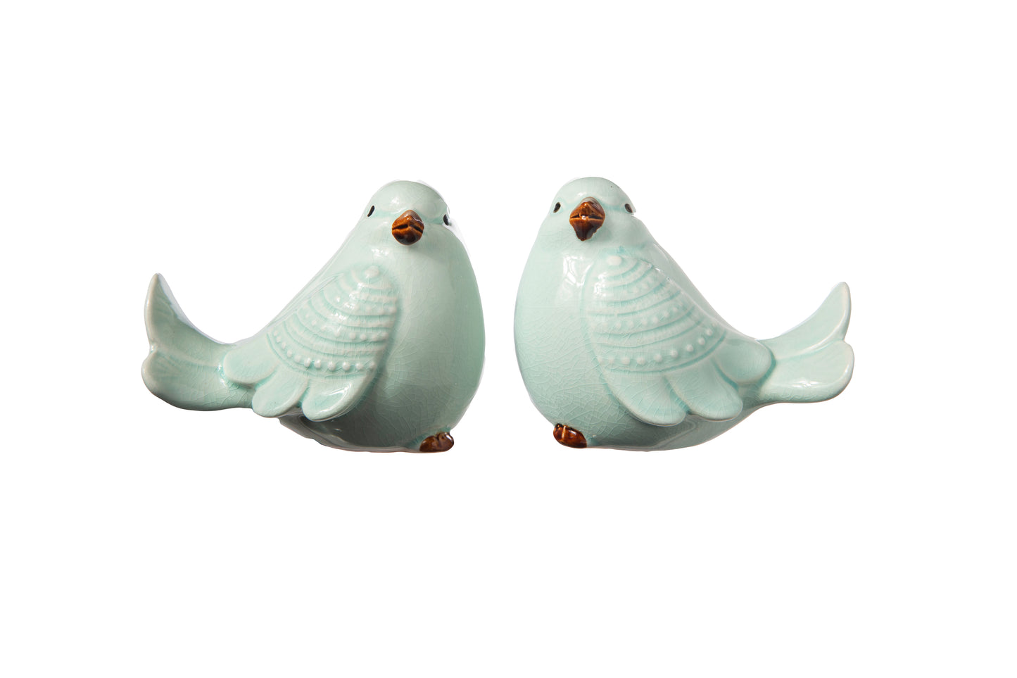 Ceramic Standing Cardinal Bird Figurine Gloss Finish
