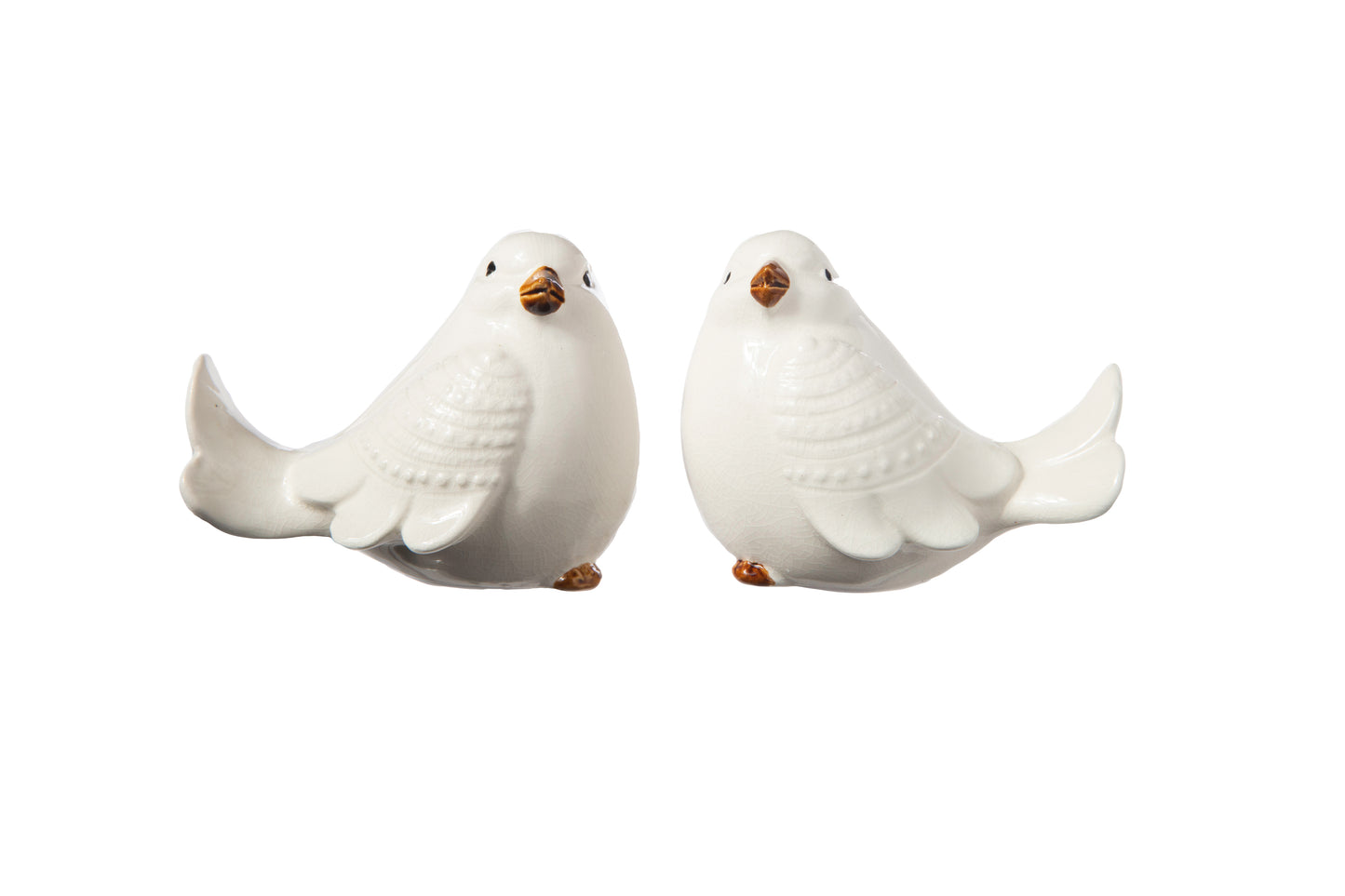Ceramic Standing Cardinal Bird Figurine Gloss Finish