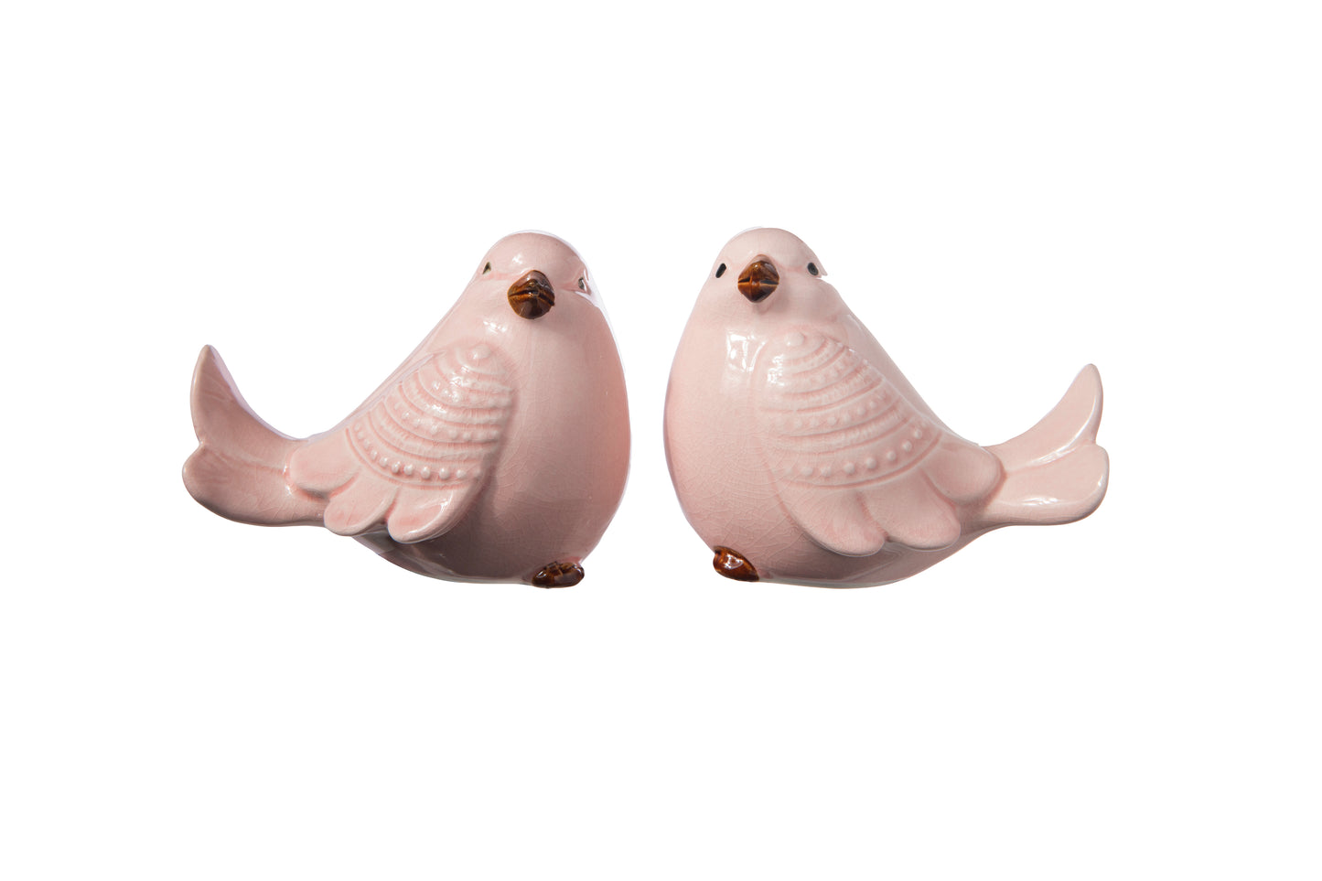 Ceramic Standing Cardinal Bird Figurine Gloss Finish