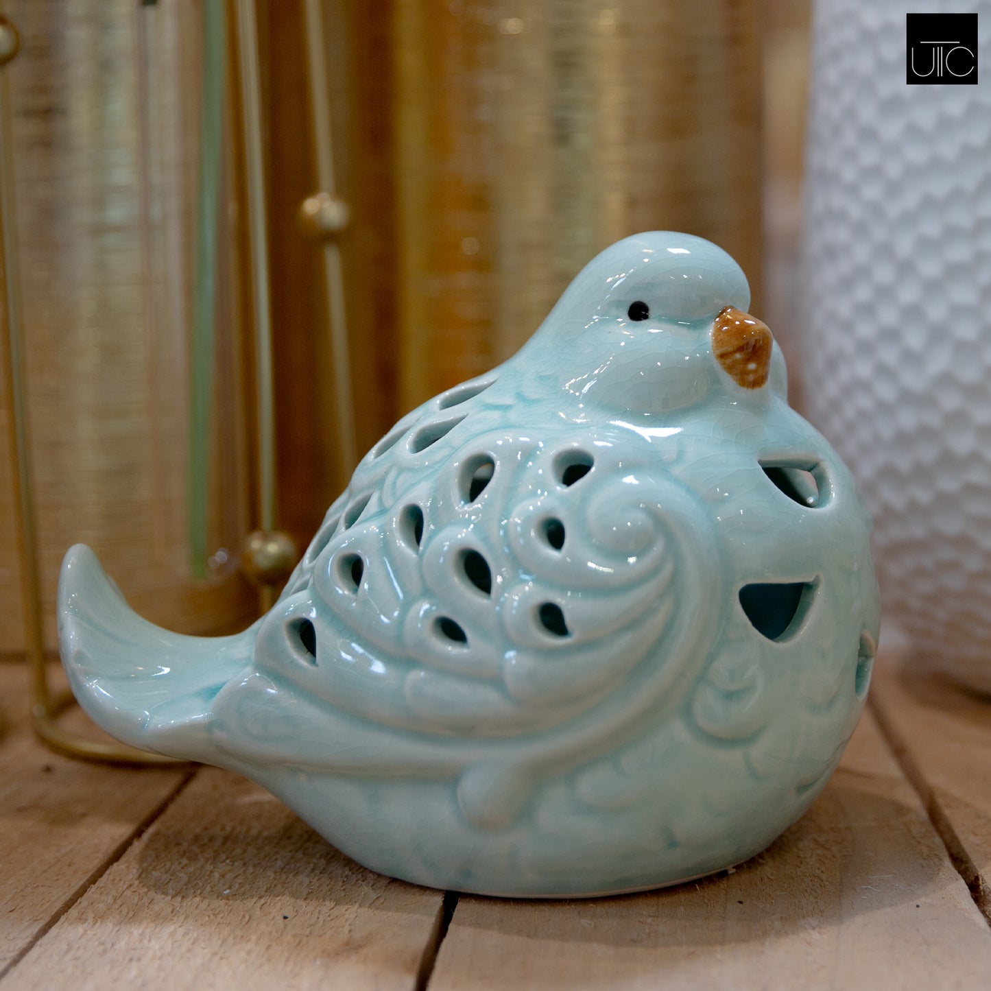Avenel Cutout Sitting Bird Figurine