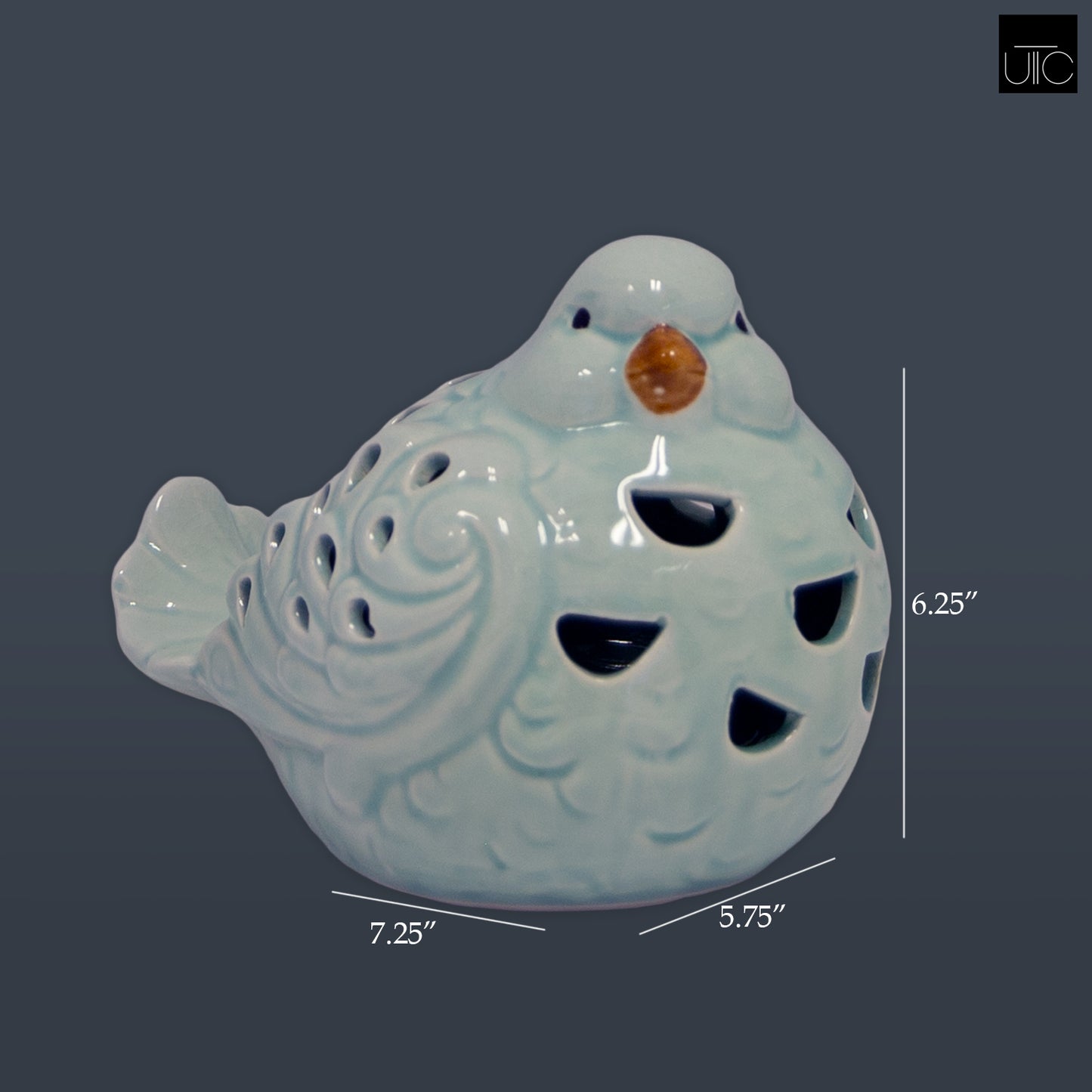 Avenel Cutout Sitting Bird Figurine