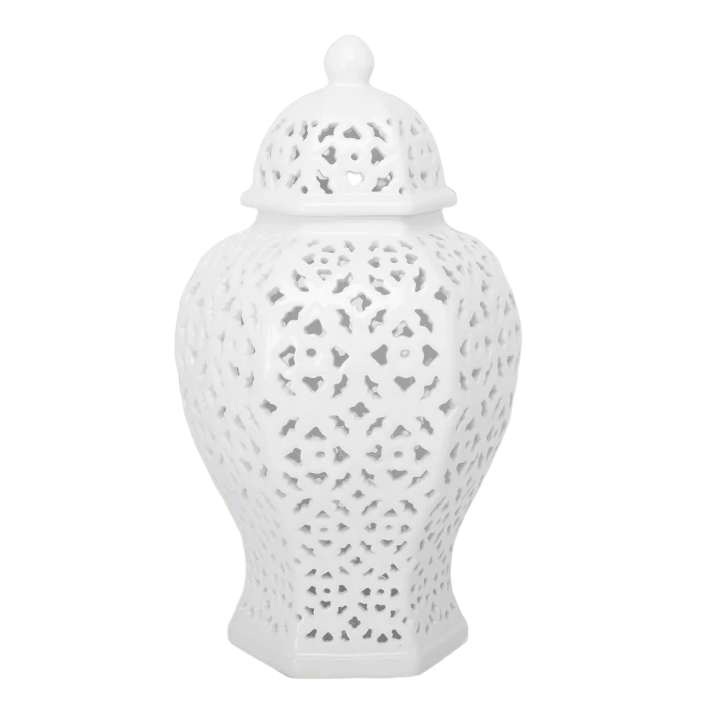 Valen Gloss White Temple Jar