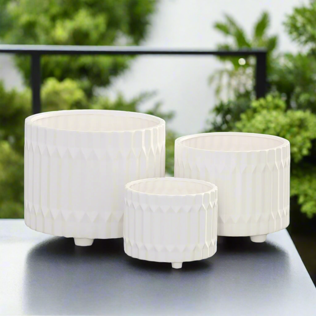 Caelum Ceramic Planter Set (Set of 3)