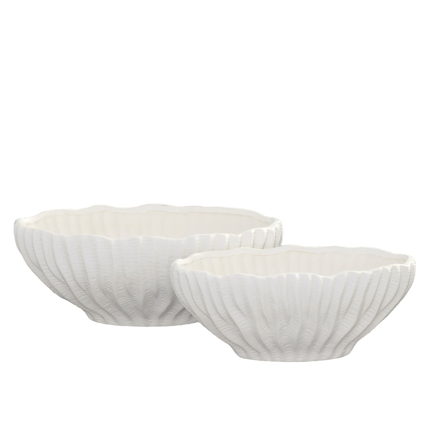 Seraphina Ceramic Low Oval Planter (Set of 2)