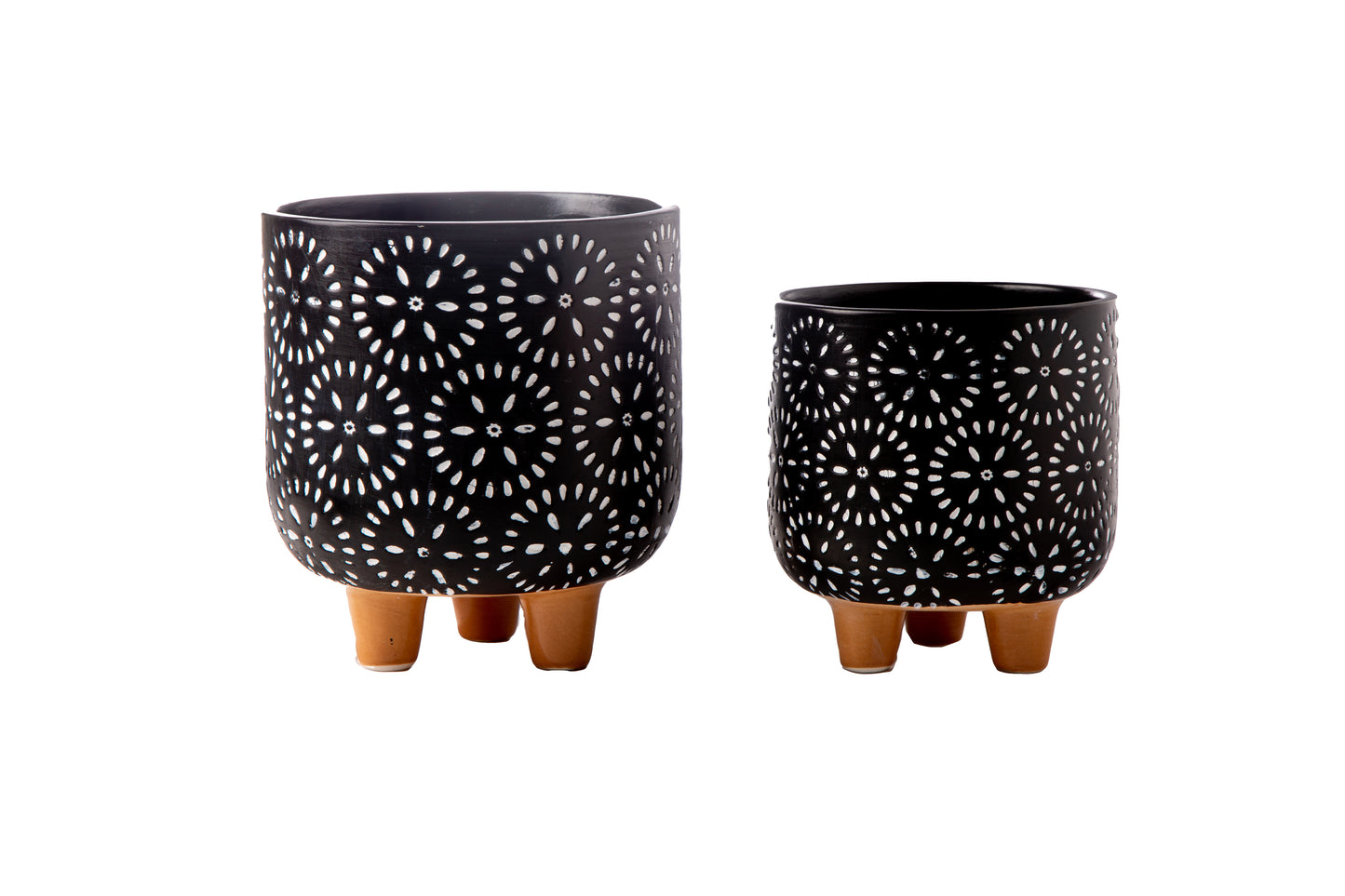 Ceramic Round Pot Shiny Finish-6.50"H