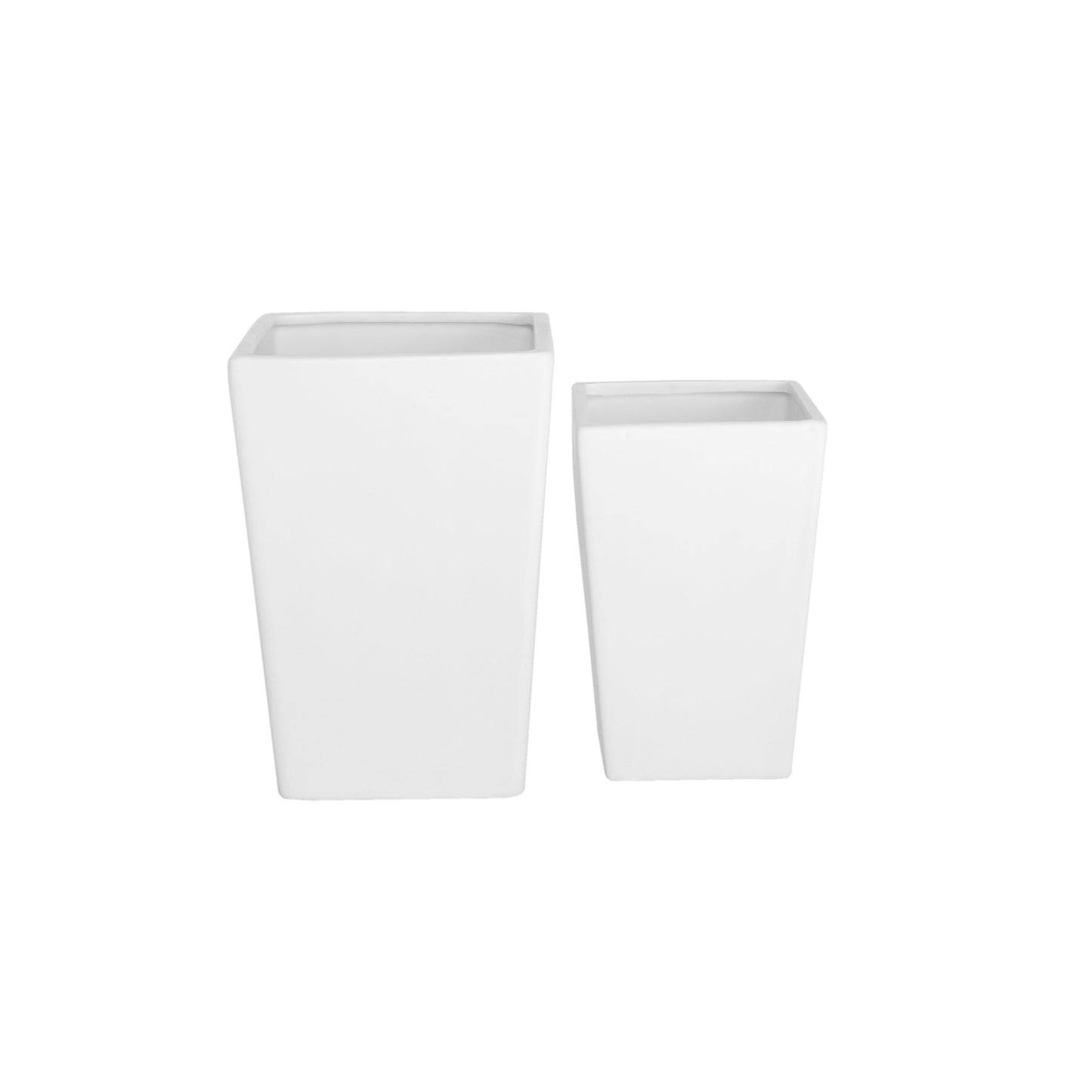 Penelope Ceramic Square Planter Set (Set of 2)