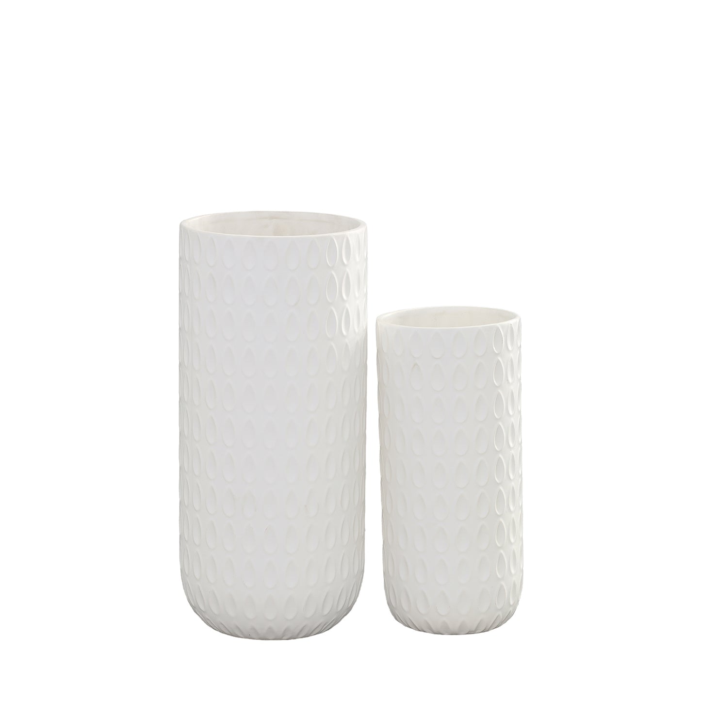 Helga Ceramic Patterned Round Vase Set (Set of 2)