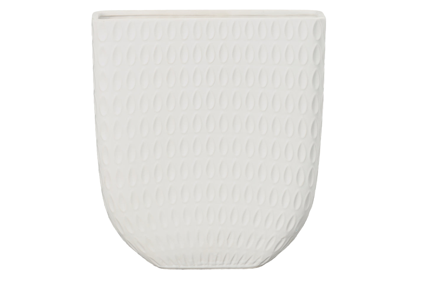 Ceramic Tall Rectangle Vase Matte Finish-14.50"H