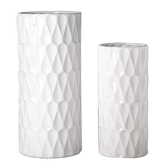 Ceramic Tall Round Pot Gloss Finish