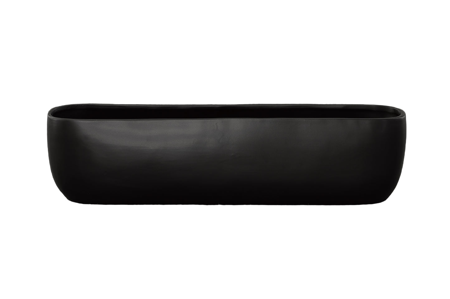 Ceramic Low Oval Wide Opening Pot Matte Finish-6.00"H