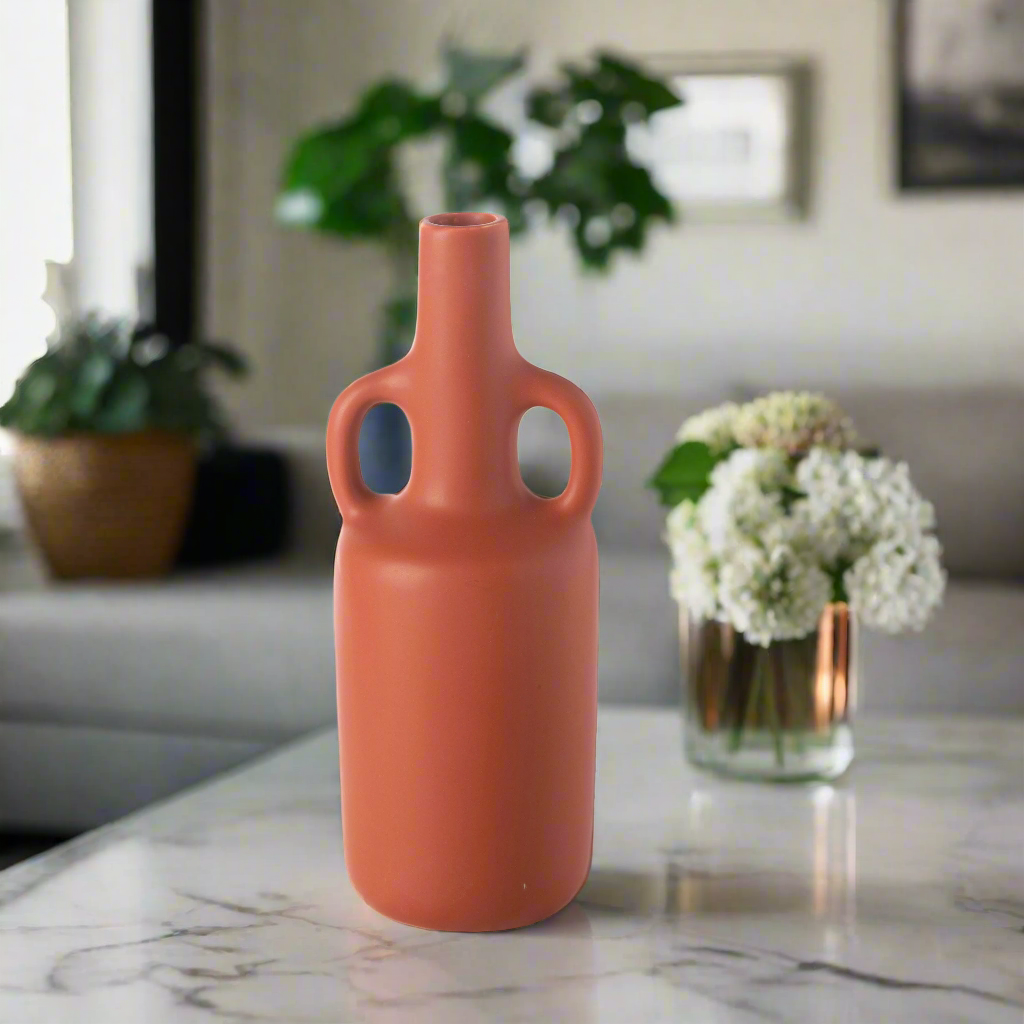 Nyelle Ring-Handled Bottle Vases