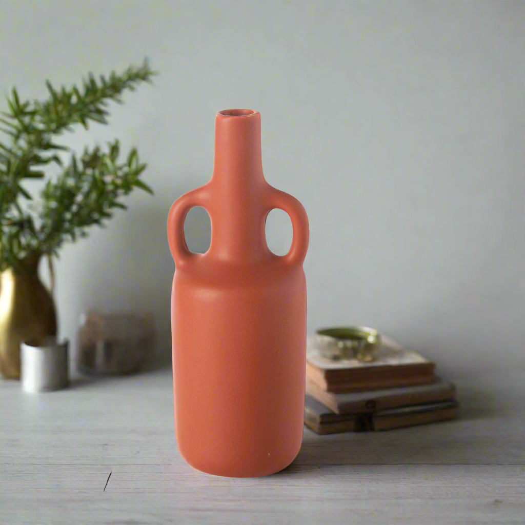Nyelle Ring-Handled Bottle Vases