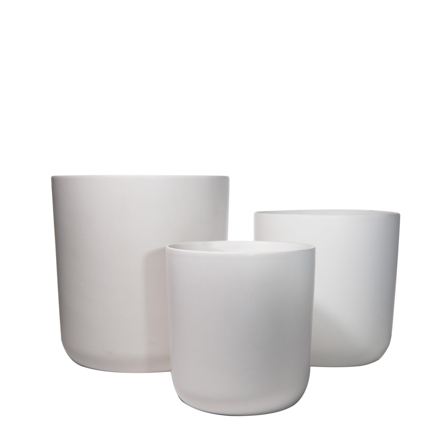 Neylan Matte Blue Ceramic Pot Set (Set of 3)