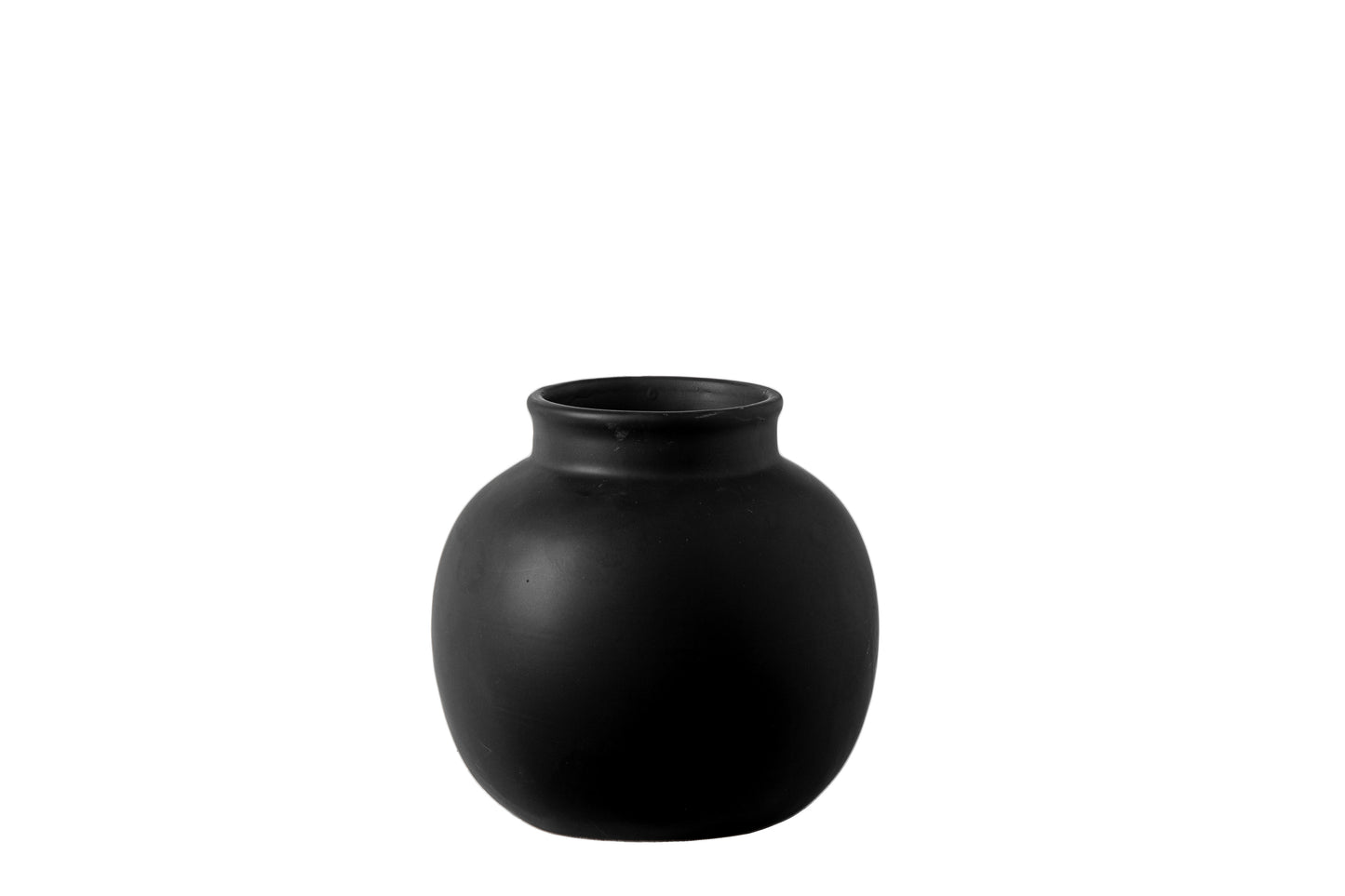 Ceramic Round Bellied Vase Matte Finish