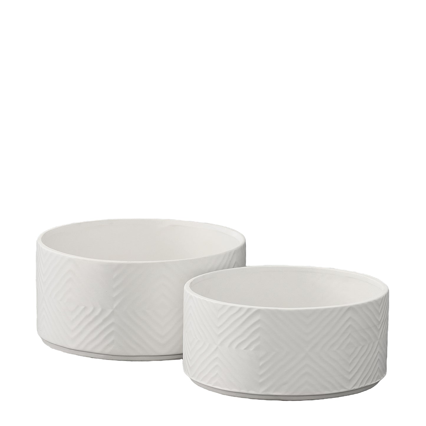 Zerel Diamond Burst Ceramic Planter Set (Set of 2)