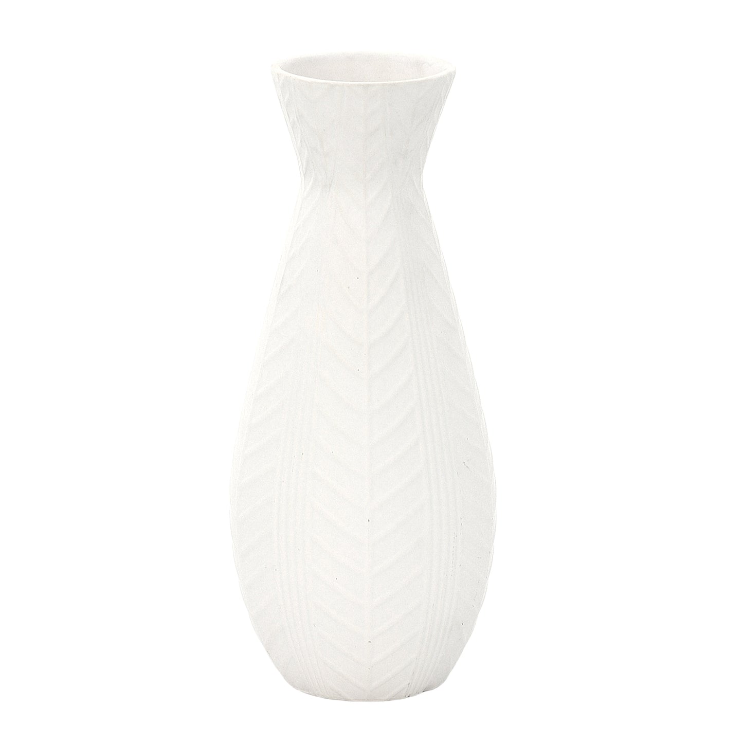 Zellè Ceramic Round Bellied Bottle Vase with Shoulder Bump Design