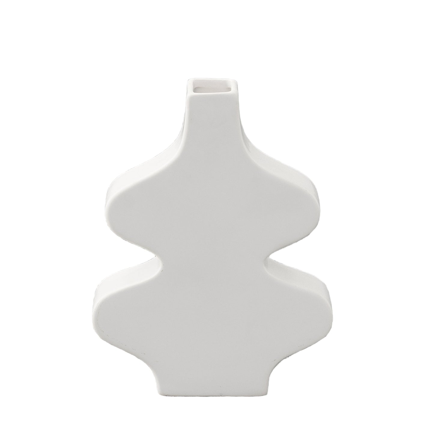 Ceramic Round Gourd Bellied Vase Matte Finish