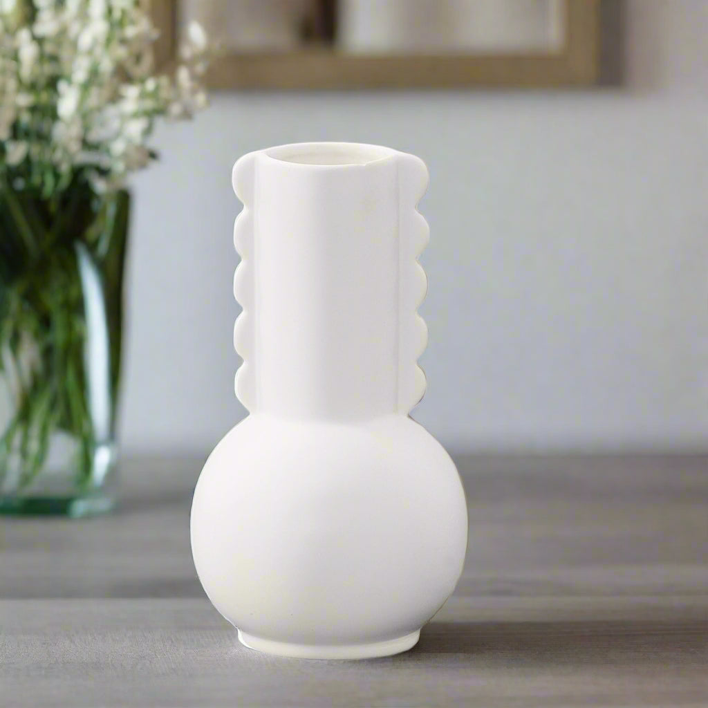 Ceramic Round Bellied Vase Matte Finish
