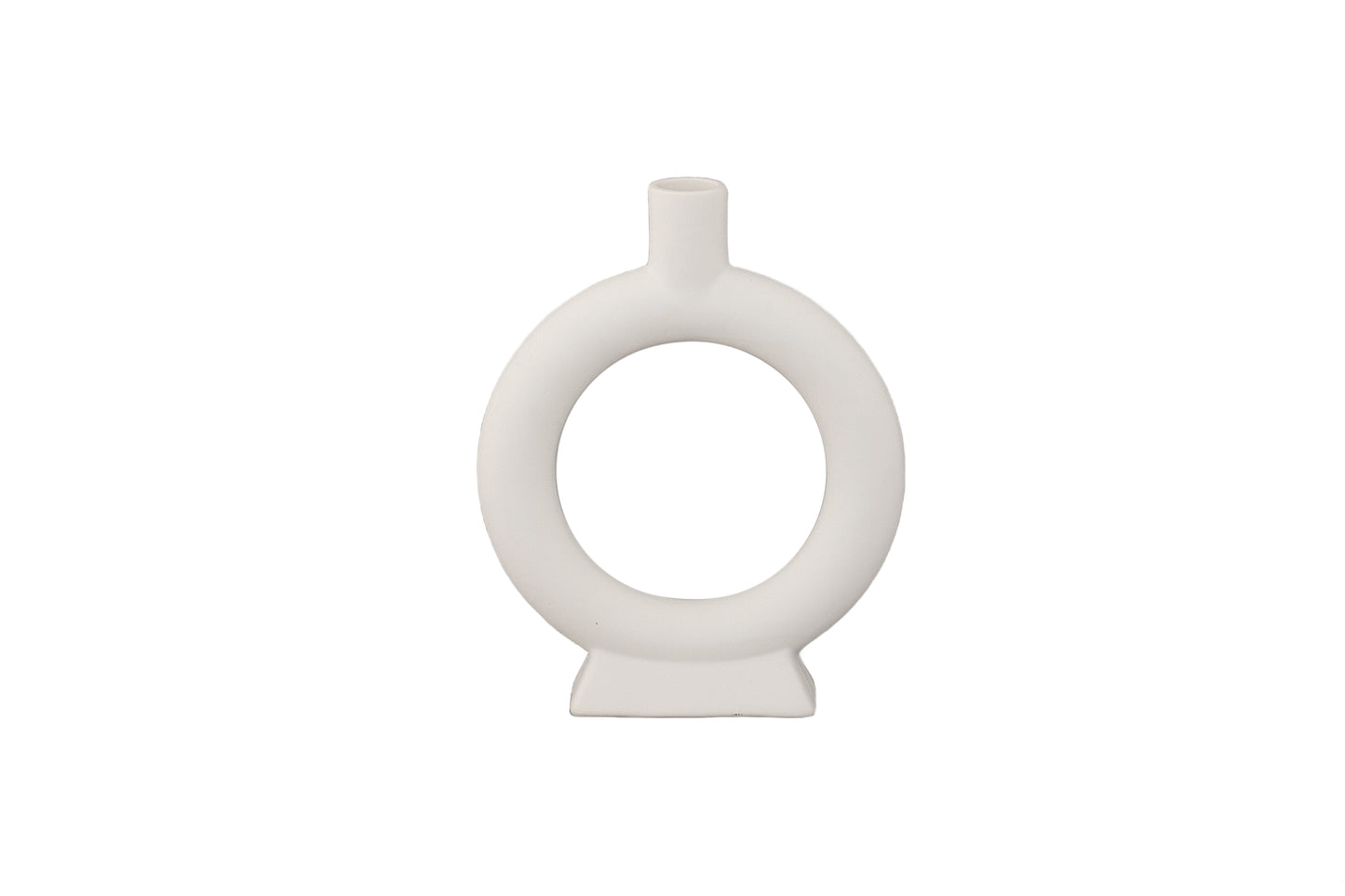 Ceramic Ring Vase Matte Finish