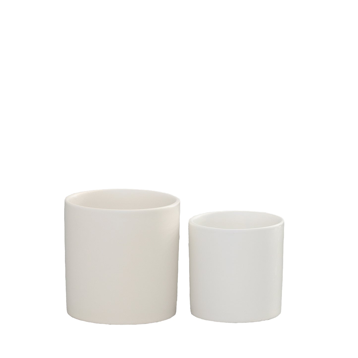 Ollie Ceramic Plain Round Pot (Set of 2)