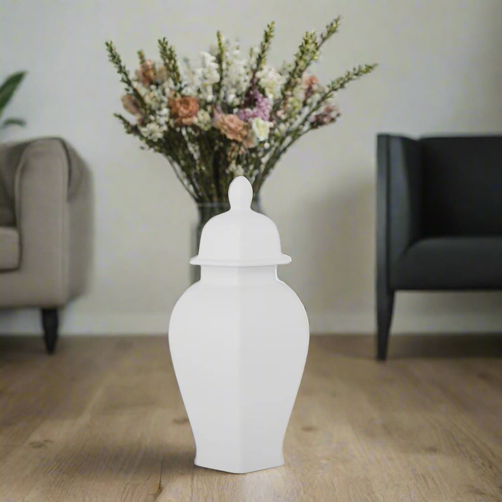 Rouve Hexagon Ceramic Temple Jar
