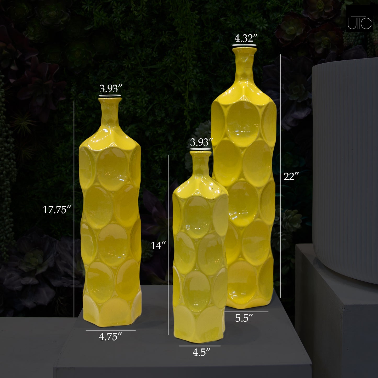 Dotty Ceramic Bottle Vases