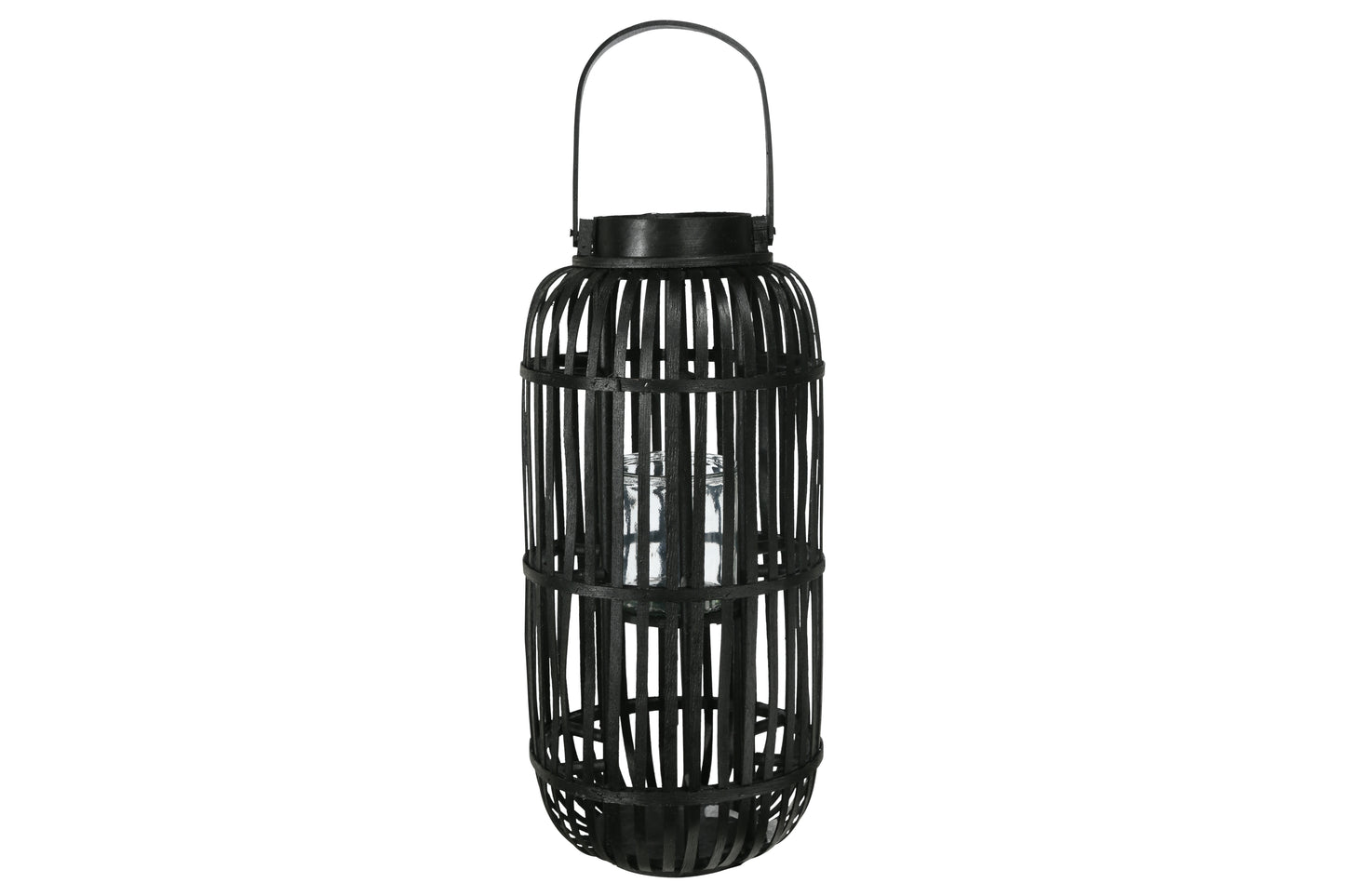 Wood Tall Round Lantern Painted Finish