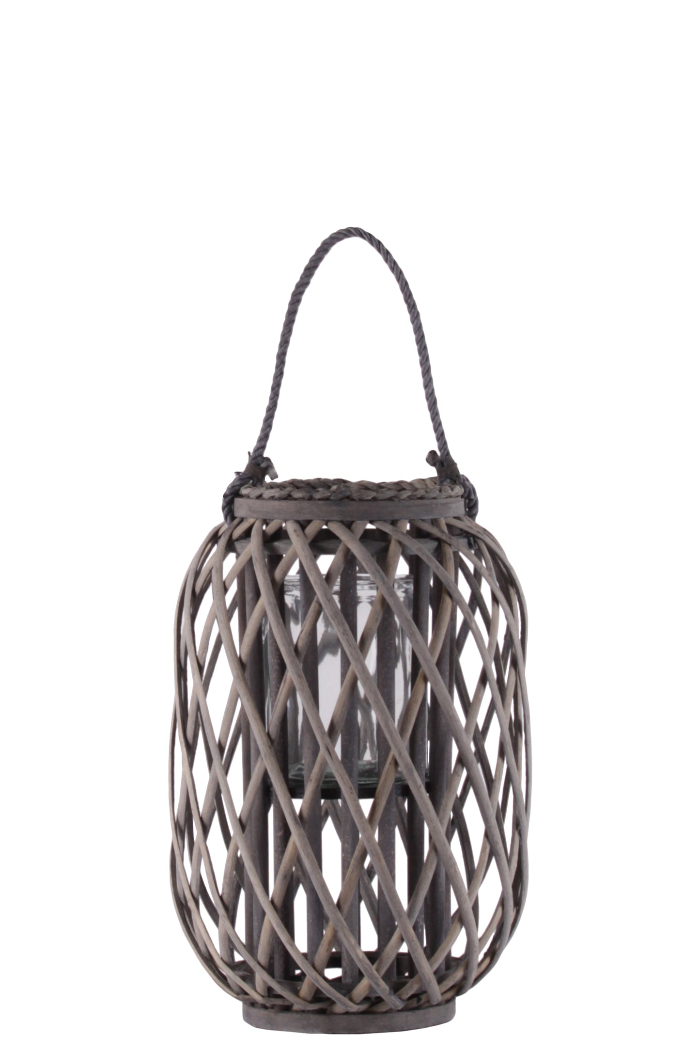 Farlowe Braided Design Bamboo Lantern