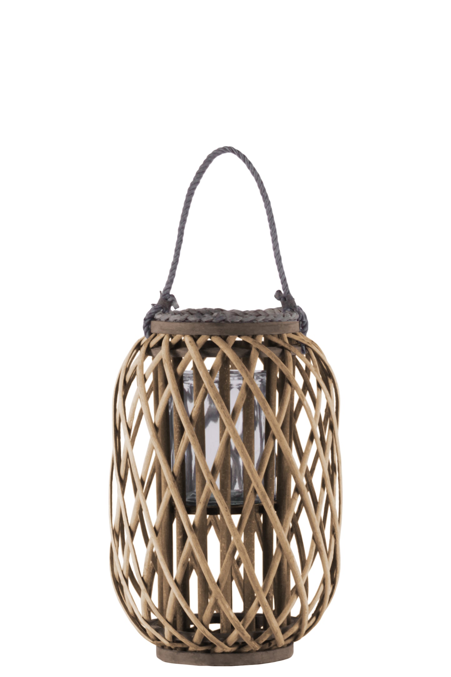 Farlowe Braided Design Bamboo Lantern
