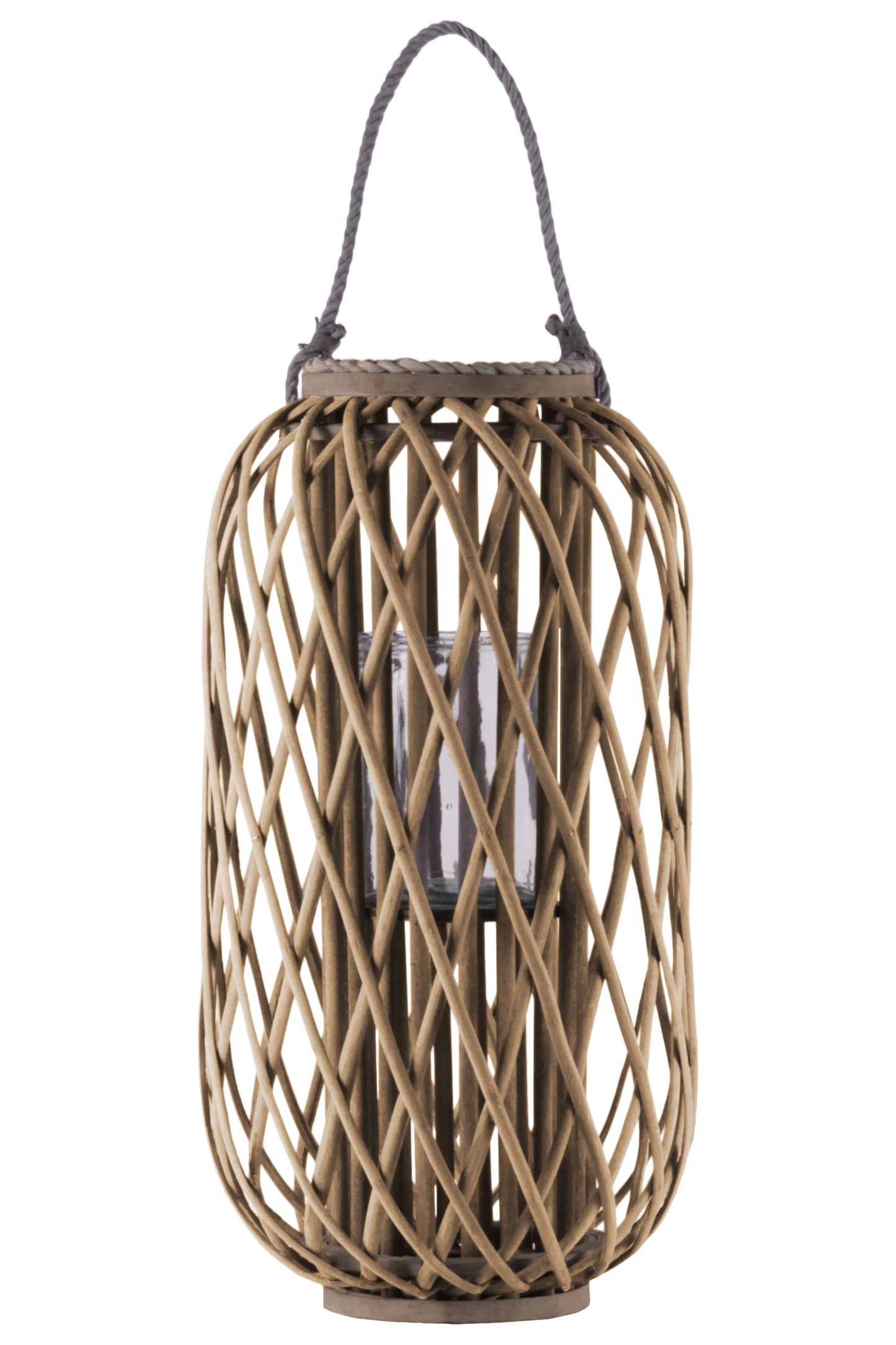 Farlowe Braided Design Bamboo Lantern