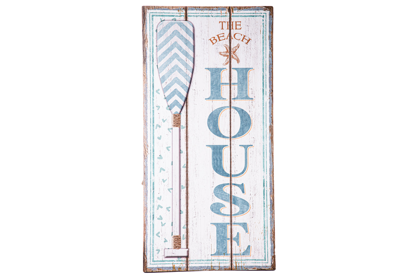 Wood Rectangle Wall Art Distressed Finish