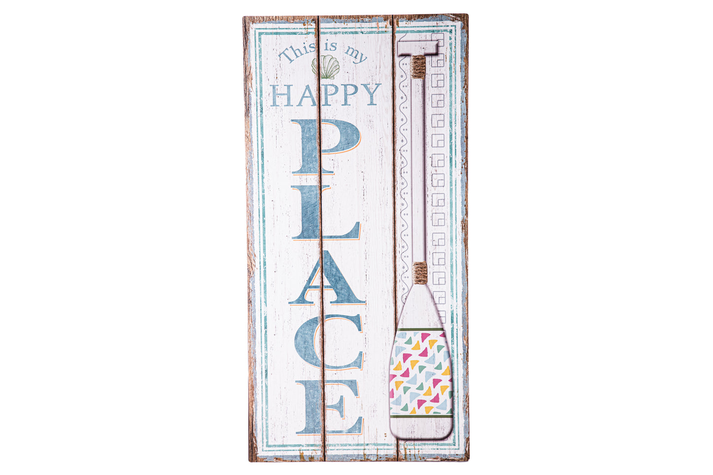 Wood Rectangle Wall Art Distressed Finish