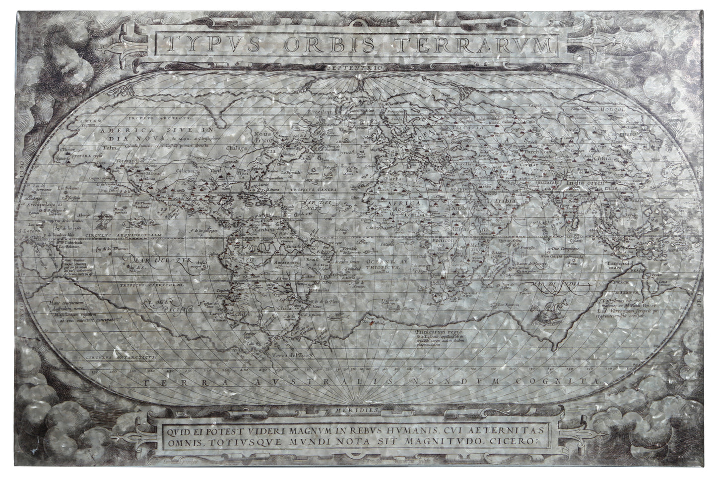 Metal Rectangle Wall Art  Printed Painted Finish-23.75"H